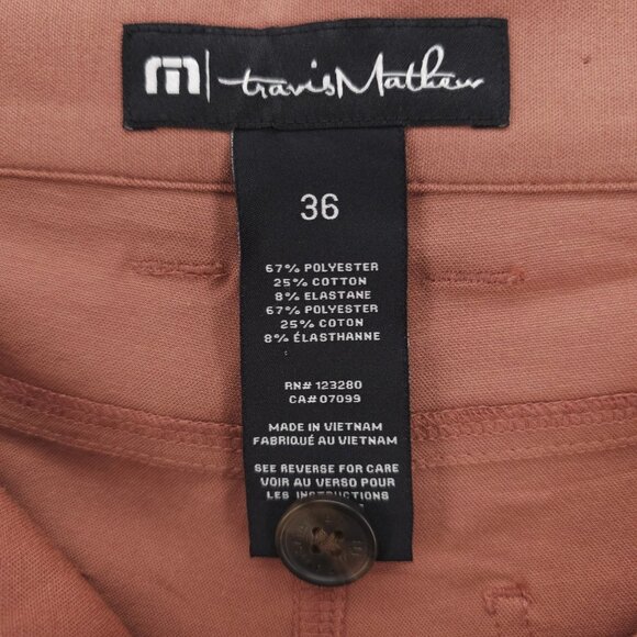 NWT TRAVIS MATHEW Apparent Wind Shorts Copper Performance Eco 9" Inseam Sz 36 - Picture 6 of 7